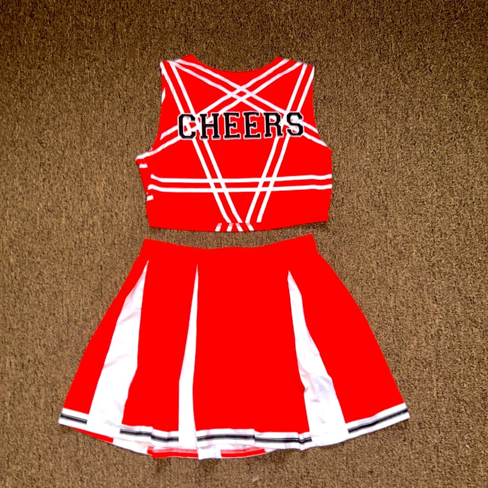 2 pack letter graphic cheerleader costume set